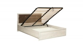 Кровать двуспальная Сохо(бетон пайн белый/под-мех/1644) в Оби - ob.katalogmebeli.com | фото 2