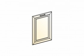 Атланта Дверь глухая L600 (эмаль) (Белый глянец патина золото) в Оби - ob.katalogmebeli.com | фото