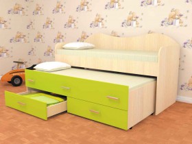 Кровать детская Нимфа двухместная 2.0 Венге/Дуб молочный в Оби - ob.katalogmebeli.com | фото 2