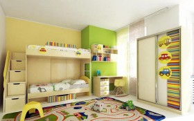 Детская комната Клаксон (Бежевый/корпус Клен) в Оби - ob.katalogmebeli.com | фото 3