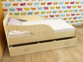 Кровать детская Максимка Млечный дуб/Венге в Оби - ob.katalogmebeli.com | фото 8