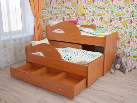 Кровать детская Радуга 1600 Млечный дуб/Венге в Оби - ob.katalogmebeli.com | фото 6