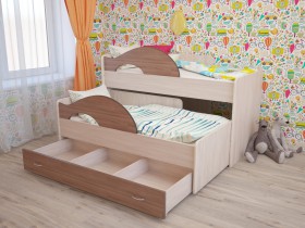 Кровать детская Радуга 1600 Млечный дуб/Венге в Оби - ob.katalogmebeli.com | фото 7