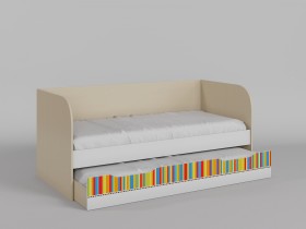 Диван-кровать Клаксон без машинок (Белый/корпус Клен) в Оби - ob.katalogmebeli.com | фото