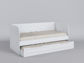 Диван-кровать Классика (Белый/корпус Выбеленное дерево) в Оби - ob.katalogmebeli.com | фото