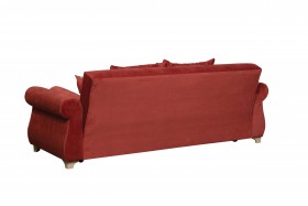 Диван-кровать "Порто" (микровелюр Гавайи бордо/италия/крем) в Оби - ob.katalogmebeli.com | фото 7