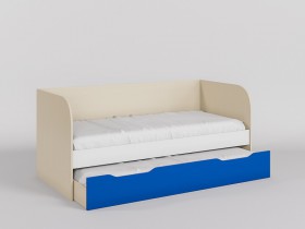 Диван-кровать Скай люкс (Синий/Белый/корпус Клен) в Оби - ob.katalogmebeli.com | фото 1