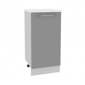 Гарда МС 400 шкаф нижний малой глубины (Белый/корпус Серый) в Оби - ob.katalogmebeli.com | фото
