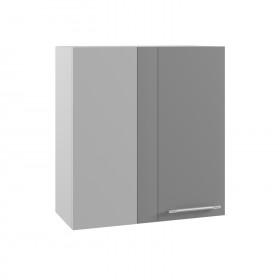Гарда ПУ 650 шкаф верхний угловой (Белый Эмалит/корпус Серый) в Оби - ob.katalogmebeli.com | фото