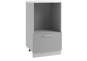 Гарда СН 600М шкаф нижний с нишей под микроволновку (Белый Эмалит/корпус Серый) в Оби - ob.katalogmebeli.com | фото