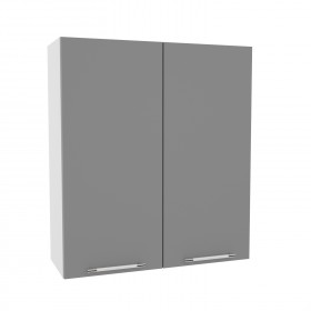 Гарда ВП 800 шкаф верхний высокий (Белый Эмалит/корпус Серый) в Оби - ob.katalogmebeli.com | фото