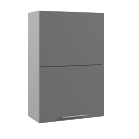 Гарда ВПГПМ 600 шкаф верхний высокий Blum Aventos (Белый Эмалит/корпус Серый) в Оби - ob.katalogmebeli.com | фото