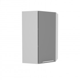 Гарда ВПУ 550 шкаф верхний угловой высокий (Белый Эмалит/корпус Серый) в Оби - ob.katalogmebeli.com | фото