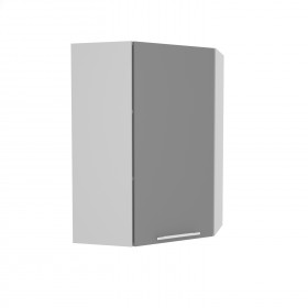 Гарда ВПУ 600 шкаф верхний угловой высокий (Белый Эмалит/корпус Серый) в Оби - ob.katalogmebeli.com | фото