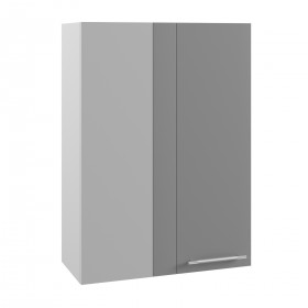 Гарда ВПУ 650 шкаф верхний угловой высокий (Белый Эмалит/корпус Серый) в Оби - ob.katalogmebeli.com | фото