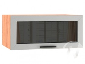 Шкаф верхний Глетчер ШВГС 810 (Гейнсборо силк/дуб крафт/горизонт/стекло) в Оби - ob.katalogmebeli.com | фото