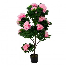 Искусственные растения Пион розовый MK-7411-HP Темно-зеленый в Оби - ob.katalogmebeli.com | фото