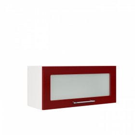 Кёльн ШВГС 800 Шкаф верхний горизонтальный со стеклом (Софт бланж/корпус Белый) в Оби - ob.katalogmebeli.com | фото