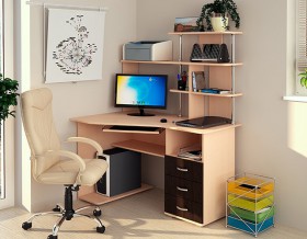Компьютерный стол Форест NEW (венге/лоредо) в Оби - ob.katalogmebeli.com | фото