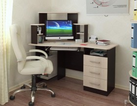 Компьютерный стол Каспер (венге/лоредо) в Оби - ob.katalogmebeli.com | фото