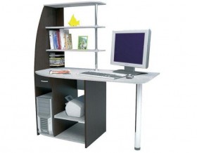 Стол компьютерный Скай NEW (венге,лоредо/лоредо) в Оби - ob.katalogmebeli.com | фото 2