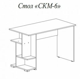Компьютерный стол СКМ-6 белый/дуб сонома в Оби - ob.katalogmebeli.com | фото 3