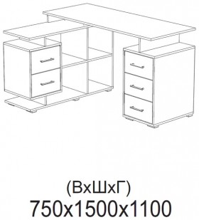 Компьютерный стол угловой СКМУ-3 белый в Оби - ob.katalogmebeli.com | фото 2