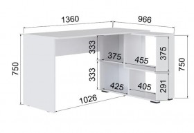 Компьютерный стол угловой СКМУ-4 белый в Оби - ob.katalogmebeli.com | фото 5
