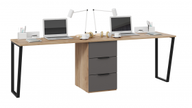 Комплект столов письменных с 1 тумбой универсальной «Порто» в Оби - ob.katalogmebeli.com | фото