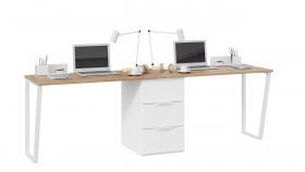 Комплект столов письменных с 1 тумбой универсальной «Порто» в Оби - ob.katalogmebeli.com | фото