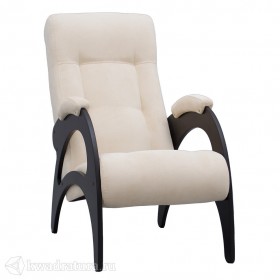 Кресло для отдыха Неаполь Модель 9 без лозы (Венге-эмаль/Ткань Ваниль Verona Vanilla) в Оби - ob.katalogmebeli.com | фото