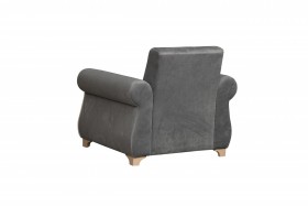 Кресло для отдыха "Порто" (велюр графит / микровельвет крем) в Оби - ob.katalogmebeli.com | фото 8