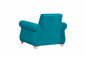 Кресло для отдыха "Порто" (велюр киви бирюза / микровельвет крем) в Оби - ob.katalogmebeli.com | фото 4