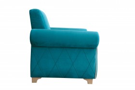 Кресло для отдыха "Порто" (велюр киви бирюза / микровельвет крем) в Оби - ob.katalogmebeli.com | фото 6