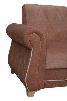 Кресло для отдыха "Порто" (велюр киви корица / микровельвет крем) в Оби - ob.katalogmebeli.com | фото 3