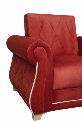 Кресло для отдыха "Порто" (микровелюр Гавайи бордо / микровельвет крем)/осн. в Оби - ob.katalogmebeli.com | фото 6