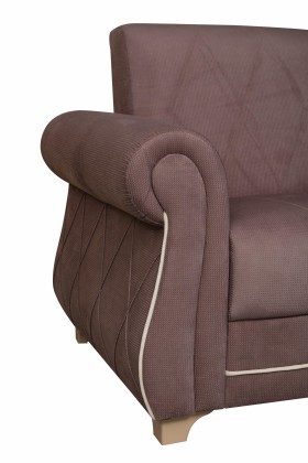 Кресло для отдыха "Порто" (велюр текстура лиловый / микровельвет крем)/осн. в Оби - ob.katalogmebeli.com | фото 6