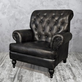 Кресло кожаное Лофт Аристократ в Оби - ob.katalogmebeli.com | фото 2