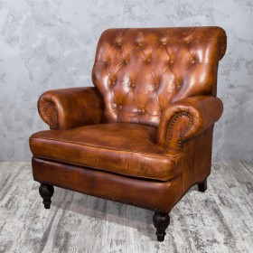 Кресло кожаное Лофт Аристократ в Оби - ob.katalogmebeli.com | фото 5