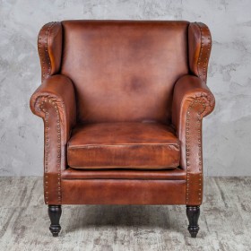 Кресло кожаное Лофт Аристократ (кожа буйвола) в Оби - ob.katalogmebeli.com | фото 3