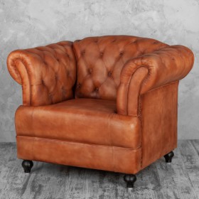 Кресло кожаное Лофт Честер (кожа буйвола) в Оби - ob.katalogmebeli.com | фото 2
