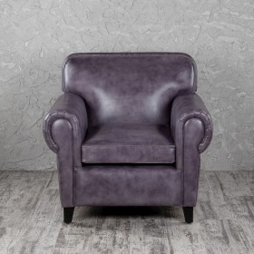 Кресло кожаное Элегант (Фиолетовый) в Оби - ob.katalogmebeli.com | фото 4