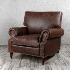 Кресло кожаное Лофт Аристократ (ширина 1100 мм) в Оби - ob.katalogmebeli.com | фото