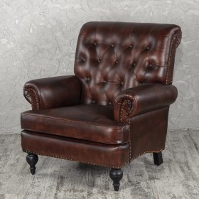 Кресло кожаное Лофт Чарльз в Оби - ob.katalogmebeli.com | фото 1
