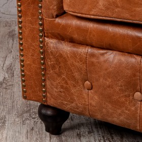 Кресло кожаное Лофт Честер (кожа буйвола) в Оби - ob.katalogmebeli.com | фото 3