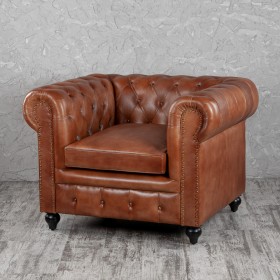 Кресло кожаное Лофт Честер (кожа) в Оби - ob.katalogmebeli.com | фото