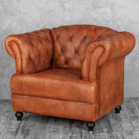 Кресло кожаное Лофт Честер-Нью в Оби - ob.katalogmebeli.com | фото 1