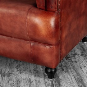 Кресло кожаное Лофт Честер-Нью (Коричневый) в Оби - ob.katalogmebeli.com | фото 4