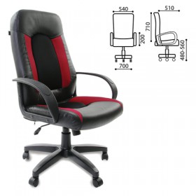 Кресло офисное BRABIX Strike EX-525 (черно-красный) в Оби - ob.katalogmebeli.com | фото 1