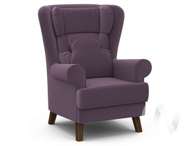Кресло отдыха Комфорт-2 (орех лак/ULTRA PLUM) в Оби - ob.katalogmebeli.com | фото 1